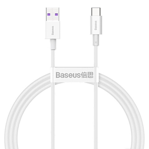 Кабель Baseus Superior Series, USB - USB-C 1 м, белый