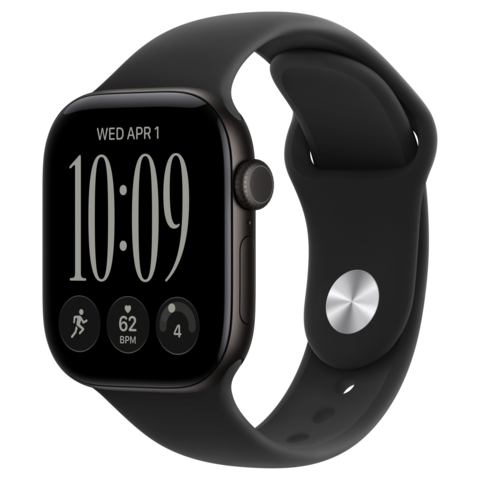 Apple Watch Series 12 42mm GPS Black Aluminum Case with Black Sport Band