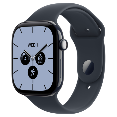 Apple Watch Series 12 42mm GPS+Cellular Night Blue Ceramic Case with Navy Blue Sport Band