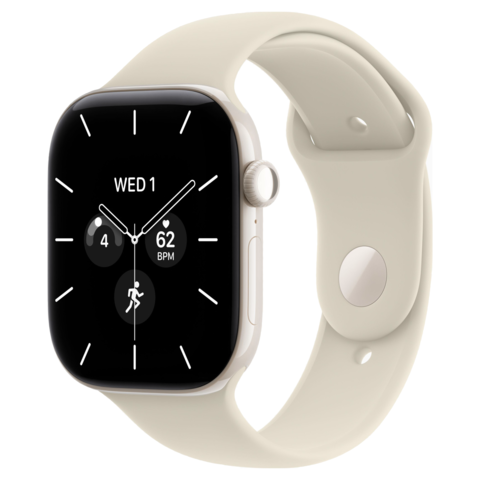 Apple Watch Series 12 46mm GPS+Cellular Pearl White Ceramic Case with Sand Sport Band