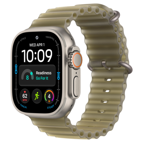 Apple Watch Ultra 4 49mm GPS+Cellular Titanium Case with Translucent Kelp Ocean Band