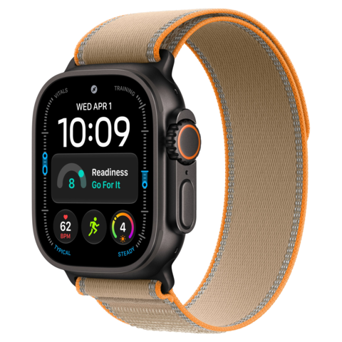 Apple Watch Ultra 4 49mm GPS+Cellular Black Titanium Case with Sand Trail Loop