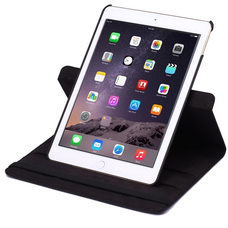 Кожаный чехол 360° для iPad Air 2 (черный)
