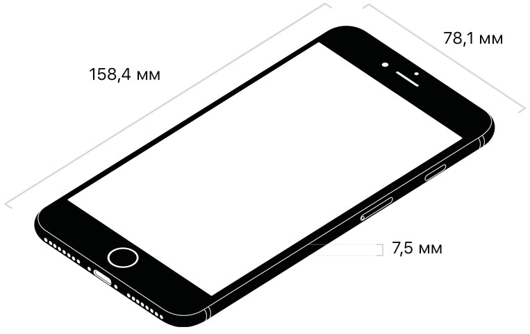 iPhone 8 Plus Размер и вес