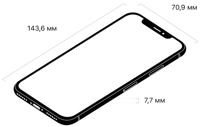 iPhone X Размер и вес